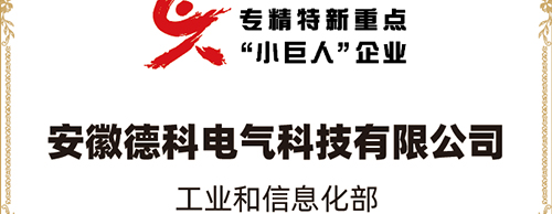 「小巨人 大分量」| 金年会网页版页面登录-金年会（中国）
电气荣获“国家专精特新重点小巨人企业”称号！